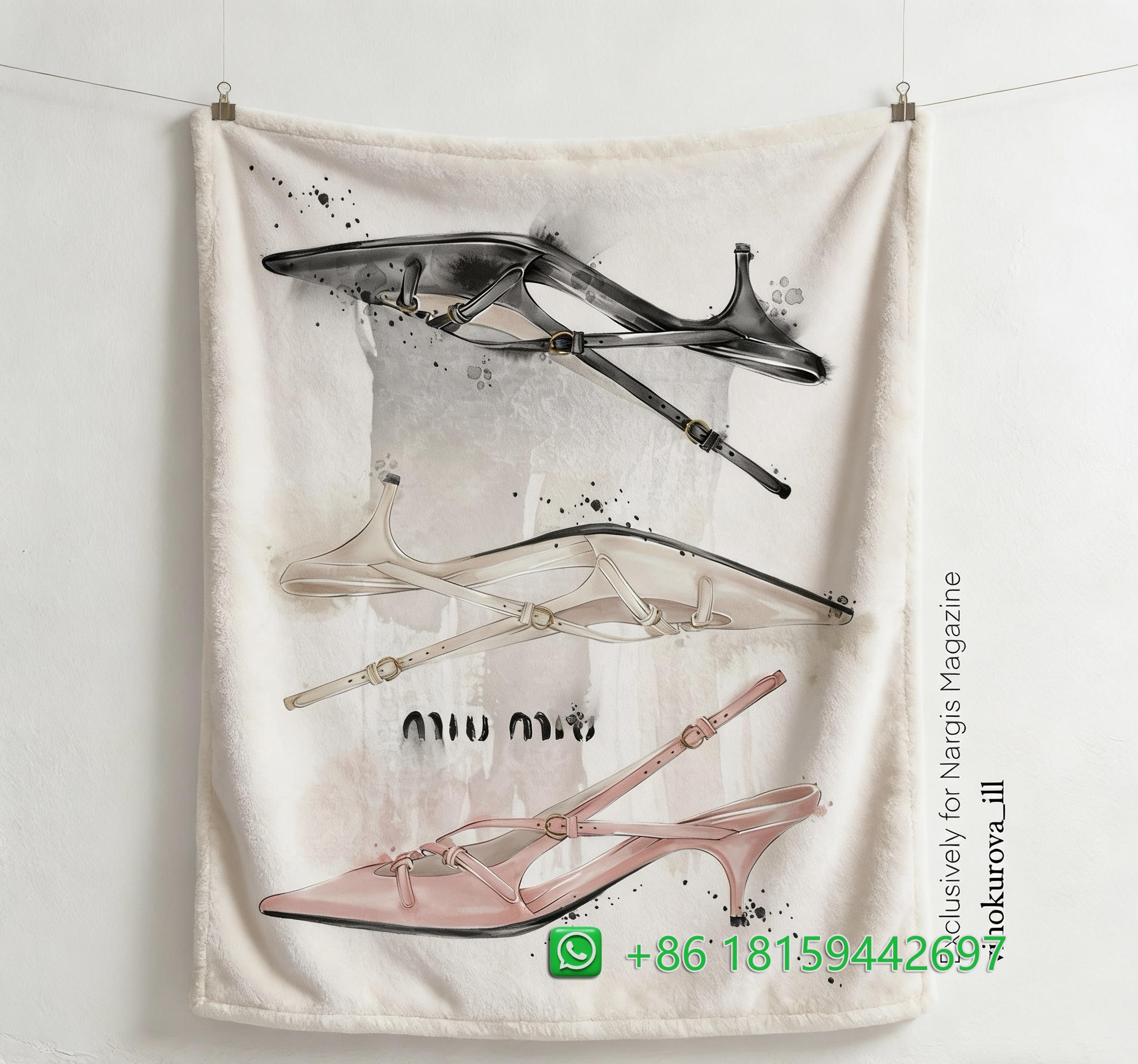 Miumiu Throw Blankets